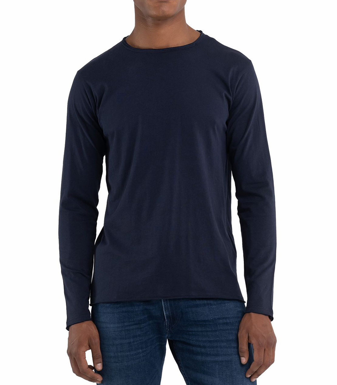 ベーシックジャージー クルーネックロングTシャツ 詳細画像 ダークブルー 1